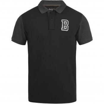 Blend Puyol Herren Shirt mit Polokragen, Größe:M, Farbe:Schwarz