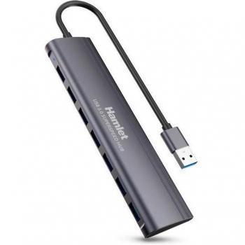 Hamlet hub usb3.0 slim 7 porte 5.0gbps