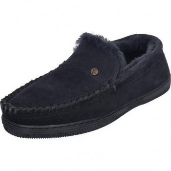 WARMBAT Grizzly Suede Hausschuh für Herren Navy