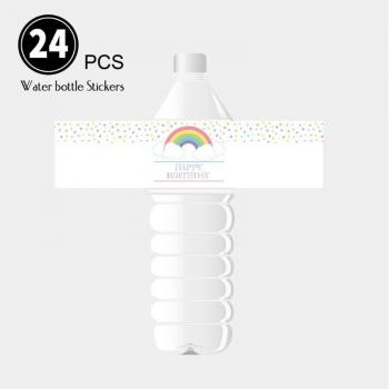 Colorful Party Decor Water Bottle Stickers