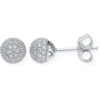 Schlichte 925 Silber Ohrstecker mit Zirkonia