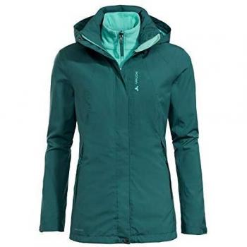 VAUDE Damen Kintail 3in1 Doppeljacke, Grün (Petroleum), M/40