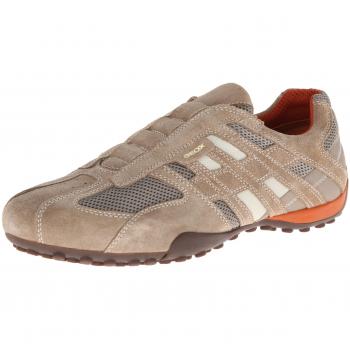 Geox Uomo Snake L, Sneakers Uomo, Beige Beige Dk Orange, 45 EU