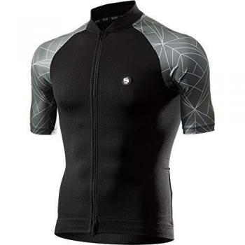 Sixs Fancy Radsporttrikot Schwarz XL