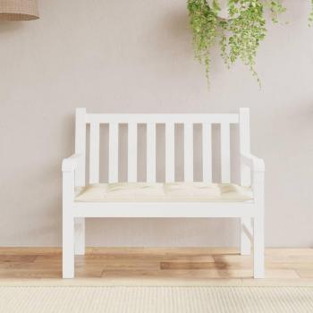Coussin de banc de jardin en tissu Oxford blanc crème 110x50x7 cm