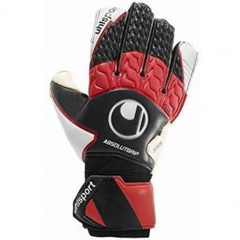 Unisex‑Torwart Handschuhe UHLSPORT ABSOLUTGRIP 8 – Schwarz/Rot/Weiß