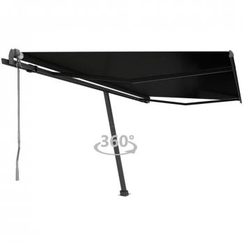Tenda Sole Retrattile con Palo 400x350 cm Antracite
