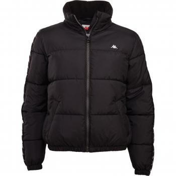 Kappa Steppjacke Damen, schwarz mit Logoband