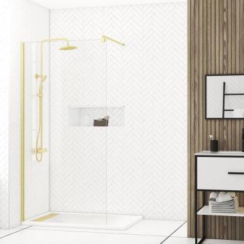 Freedom 2 Gold Paroi de Douche à l’Italienne 100x200 cm, Verre 8 mm, Or Doré