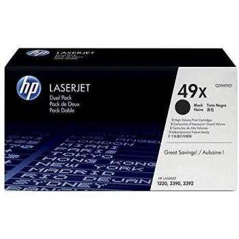 Pacchetto di Cartucce HP LaserJet 49X Originali, 2 unità – Capacità Superiore Nero