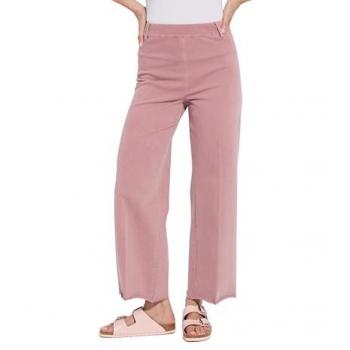 Extra Small Lysse Erin High‑Rise White Jeans, Antique Mauve Finish