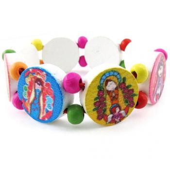 Tesori di Lily – Bracciale in Legno “Icona Religiosa” Tutti Frutti 16 mm