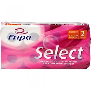 FRIPA Toilettenpapier 3-lagig, 8 Rollen, hochweiß