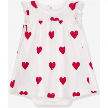 Robe body cœur en coton bio pour bébé 12M