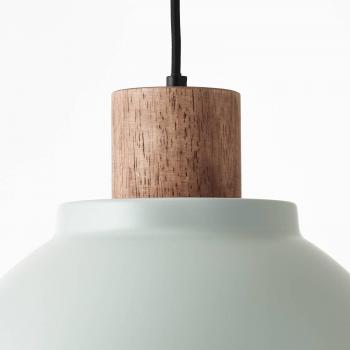 Brilliant Erena Pendant Lamp, Wooden Detail, Light Green