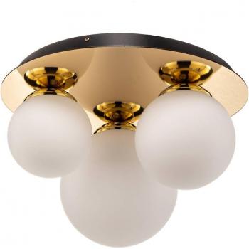 Milagro Lampa Soffitto Plato 2xE14 + 1xE27 Oro