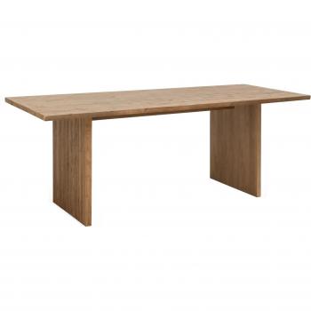 Mesa Pino Roble Oscuro Ranurada Decowood 140x80 cm