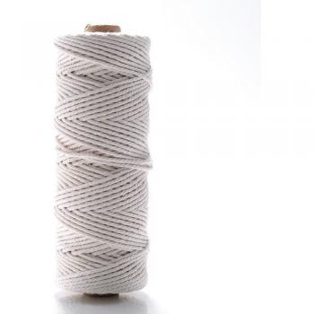 Corde Torsadée Coton Naturel 4 mm – Macramé Artisan