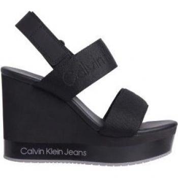 Calvin Klein Sandali Wedge Estivi Donna Nero EU 40