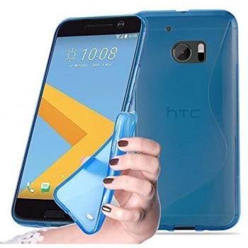 Custodia in Silicone TPU Blu per HTC One M10