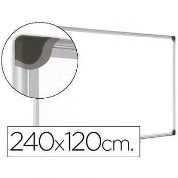 Pizarra blanca Bi-office magnética maya con cerámica vitrificada, marco de aluminio 240 cm CR1501178