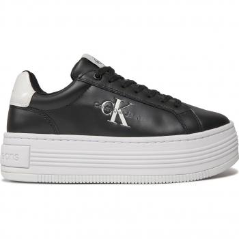 Calvin Klein Jeans Low Lace Sneakers Bold Platf Lth Ml Met Schwarz