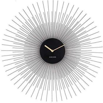 Karlsson Wanduhr Peony Schwarz 60 cm