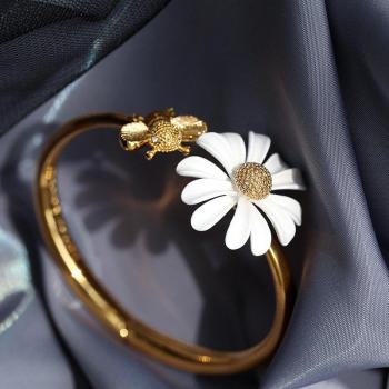 Lotus Blossom Silver Charm Bracelet for Weddings