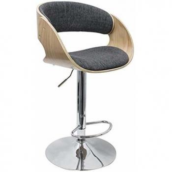 Tabouret de bar Pegane Bois Clair et Métal