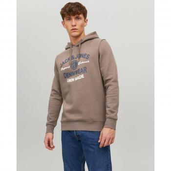 Jack & Jones Hoodie Hombre Casual de Colores Neutros