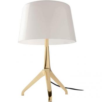 Lampe de table en acier doré et verre Angel Cerdà