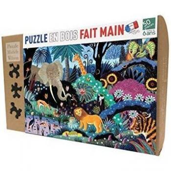 Puzzle en Bois découpé à la Main