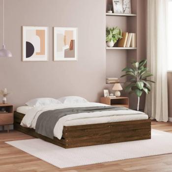 VidaXL Bed Frame with Drawers 120x200 cm Brown Oak