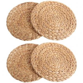 Coussin Tissé Rotin – Set 4 unités