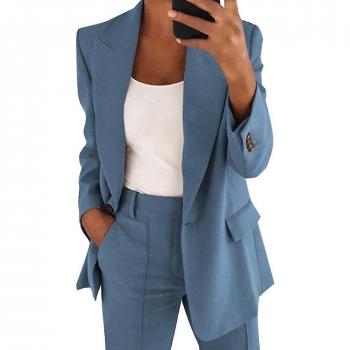 Costume femme 2 pièces 2XL bleu