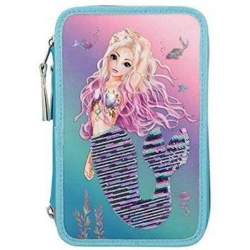 Depesche FantasyModel Triple Tier Pencil Case with Sequins, Mermaid Design