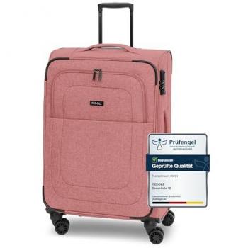 Redolz Essentials 12 Medium Trolley 67 cm mit Dehnfalte und 4 Rollen in Pink