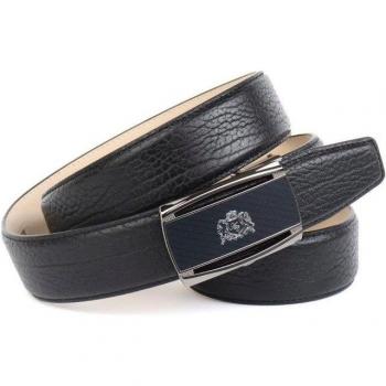 Anthoni Crown Ledergürtel Damen, schwarz, Größe 85