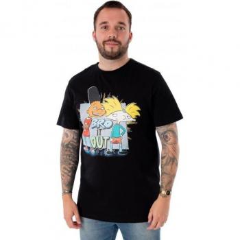 Hey Arnold! Men's XL Black Bro It Out Graphic Tee