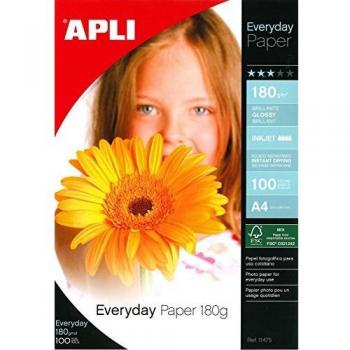 Apli Glossy White Photo Paper A4 180gsm
