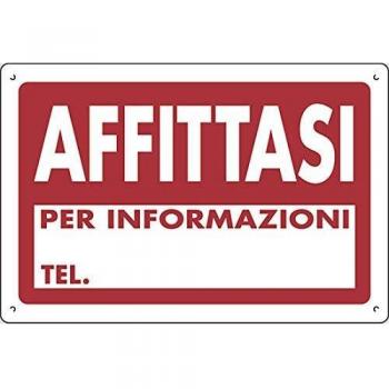 Cartello Informativo AFFITTASI 60x40 cm con Numero di Telefono