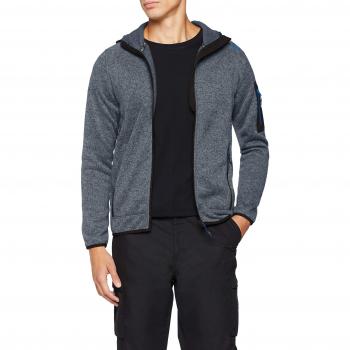 CMP Herren Strickfleece Jacke – Größe 48, Farbpalette Argento & Asphalt Royal