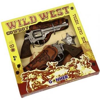 Kit de vaquero del oeste 2 pistolas 8 tiros