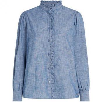 Tommy Hilfiger Damen Hemdbluse 'CHAMBRAY', Relaxed Fit, Größe 46, 100% Baumwolle
