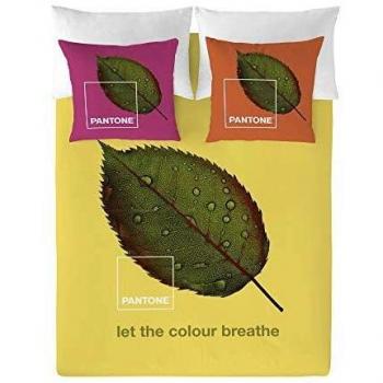 Natural Pantone 240x220 cm Cotton Bedding, Yellow & Green, Contemporary Style