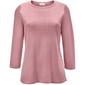 GOLDNER 3/4 Arm-Pullover in altrosé mit Glanz