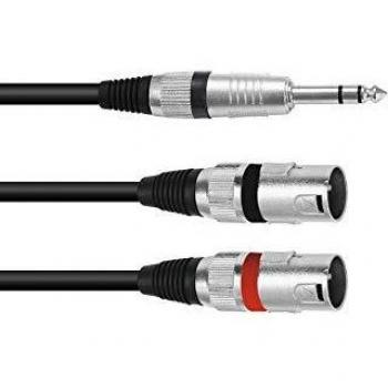 Omnitronic 3022519G 1,5 m Dual‑XLR Kabel XXK‑15