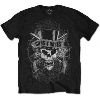T-Shirt mit Rock‑Design: Guns N’ Roses – Distressed Skull Schwarz