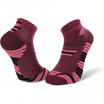Calzini da trail running BV Sport Elite bordeaux/rosa