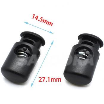 Baril à bascule à ressort noir pour cordon 28mm * 14.5mm * 11mm 10 pièces/paquet